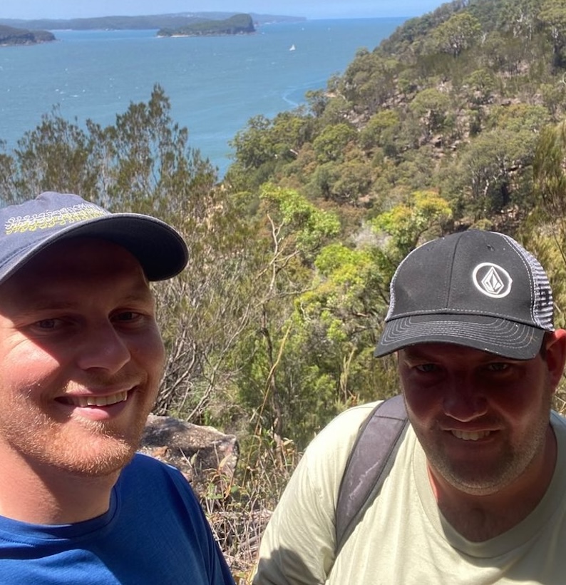 SW & participant hiking